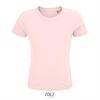 T-shirt roze voor kids Ronde hals biologisch kindershirt