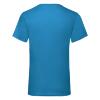 foto 2 T-shirt V-hals azuur blauw  unisex heren Fruit of the Loom