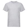 T-shirt V-hals heide grijs  unisex heren Fruit of the Loom