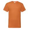 T-shirt V-hals oranje  unisex heren Fruit of the Loom