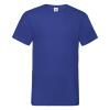 T-shirt V-hals royal blauw  unisex heren Fruit of the Loom