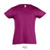 foto 1 T-shirt voor meisjes fuchsia ronde hals