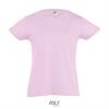 T-shirt voor meisjes roze ronde hals