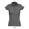 Trendy dames polo donkergrijs jersey