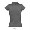 foto 2 Trendy dames polo donkergrijs jersey