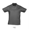 Trendy heren polo donkergrijs jersey