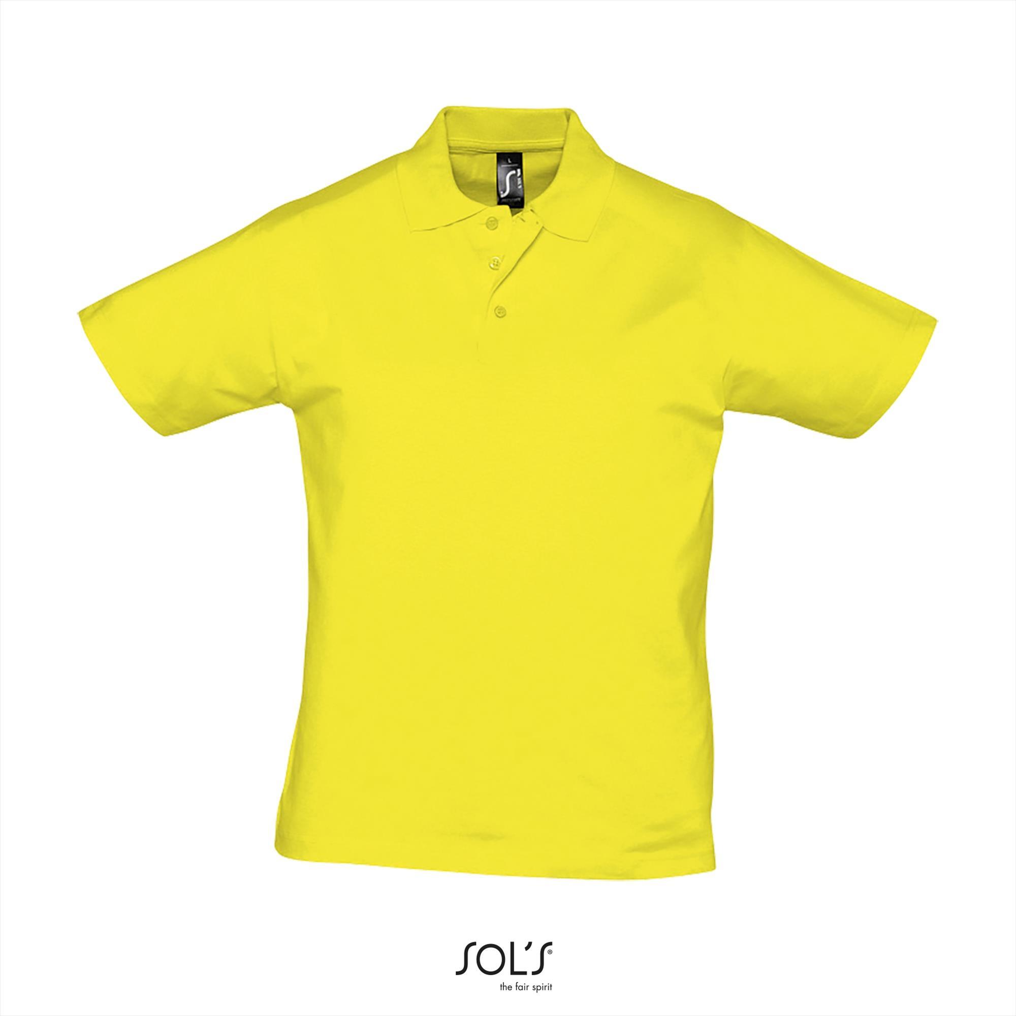 Trendy heren polo lemon jersey