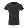 Trendy heren slim fit T-shirt charcoal melange