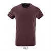 Trendy heren slim fit T-shirt oxblood rood