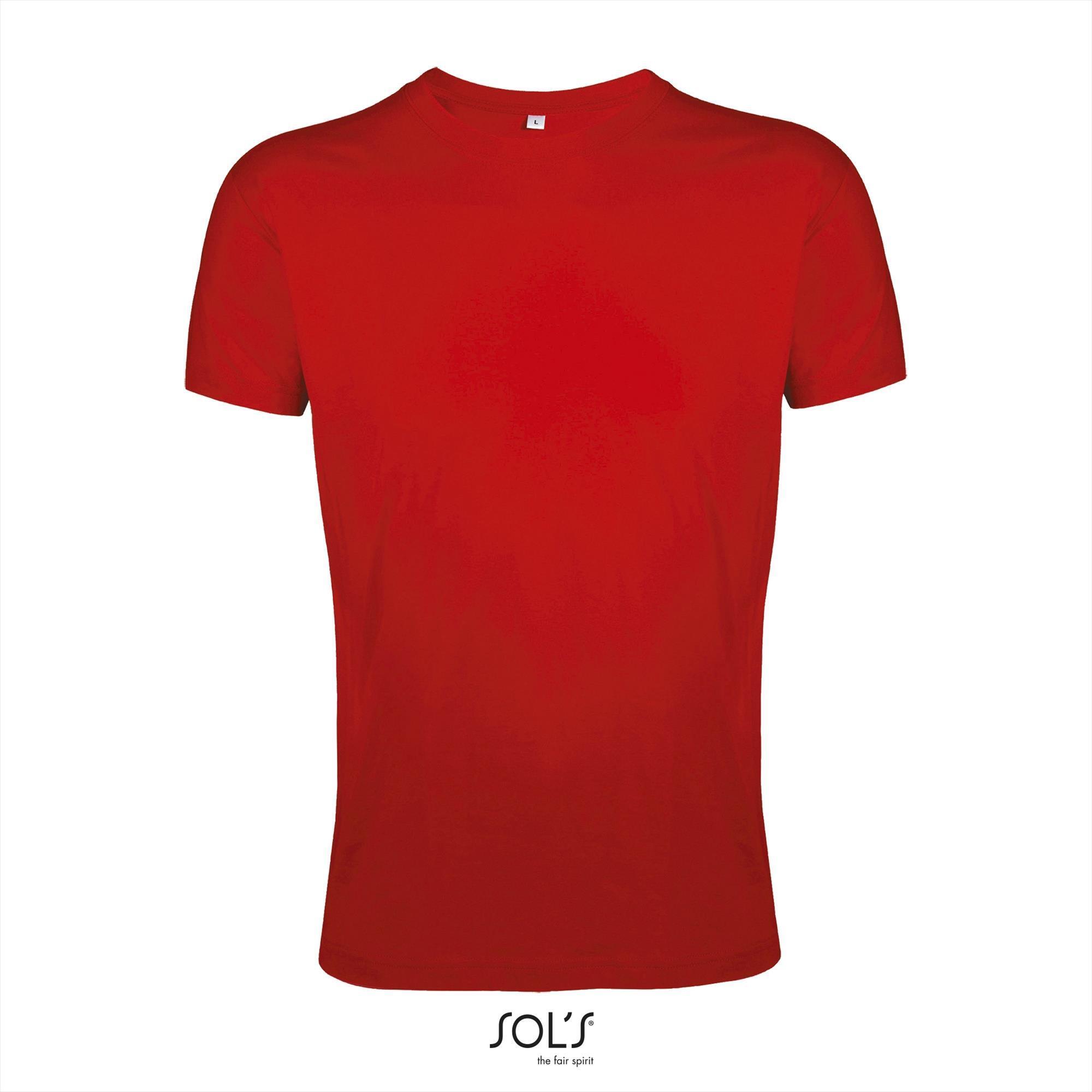 Trendy heren slim fit T-shirt rood