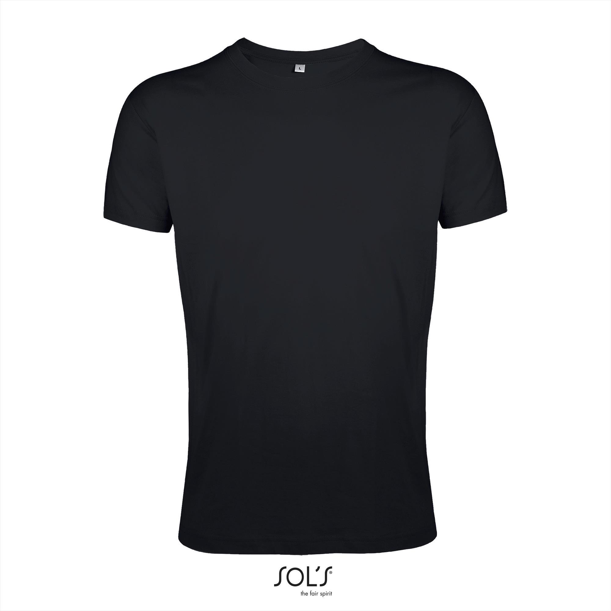 Trendy heren slim fit T-shirt zwart