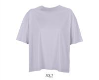 Lila Oversized T-Shirt - White & Aqua