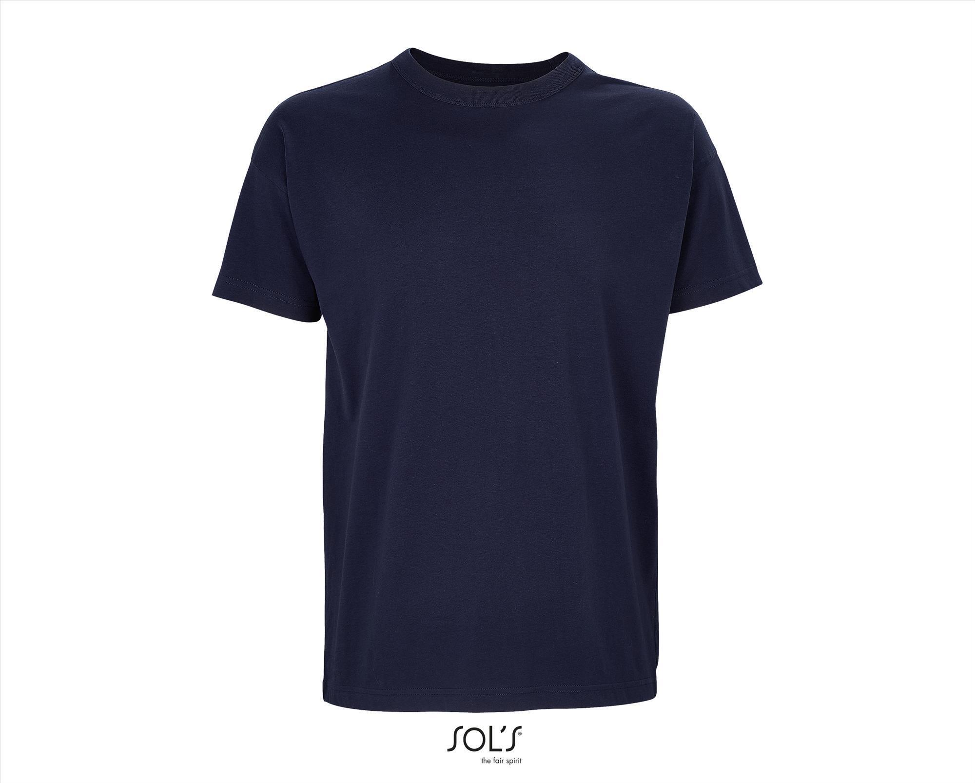 Trendy Oversized T-shirt heren donkerblauw