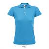 Trendy polo shirt aqua blauw voor haar dames polo