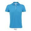 Trendy polo shirt aqua blauw voor hem