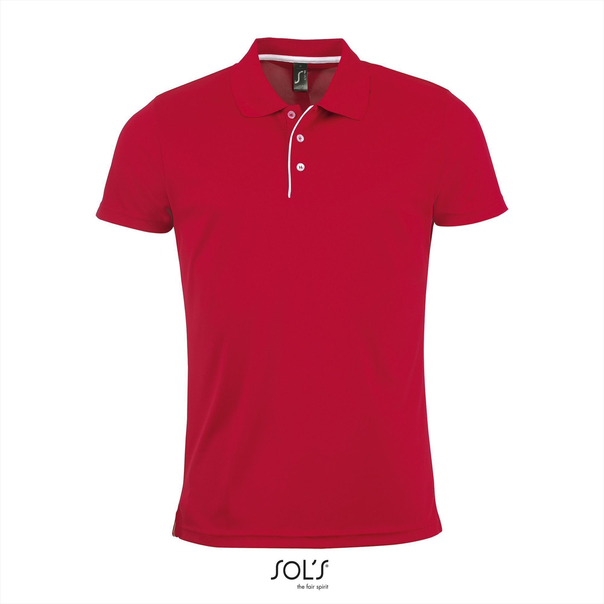 Trendy polo shirt rood voor hem