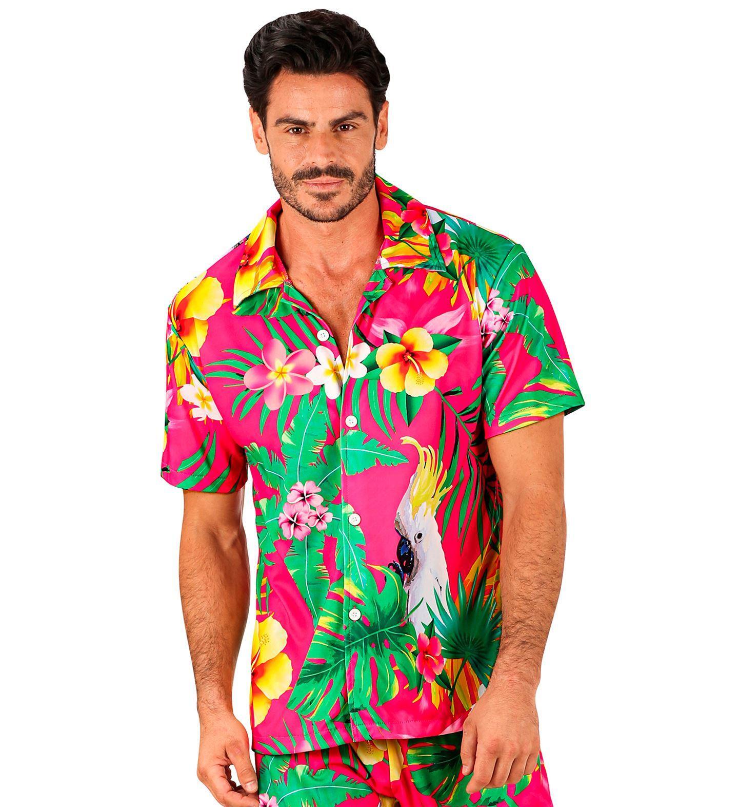 Tropisch Paradijs T-shirt - Met Stralende Papegaai