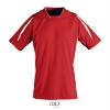 Twee kleurig sportshirt voor heren rood met wit
