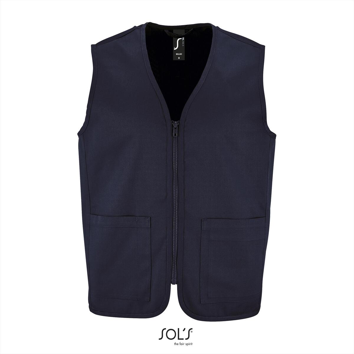 Unisex bodywarmer met een rits donkerblauw