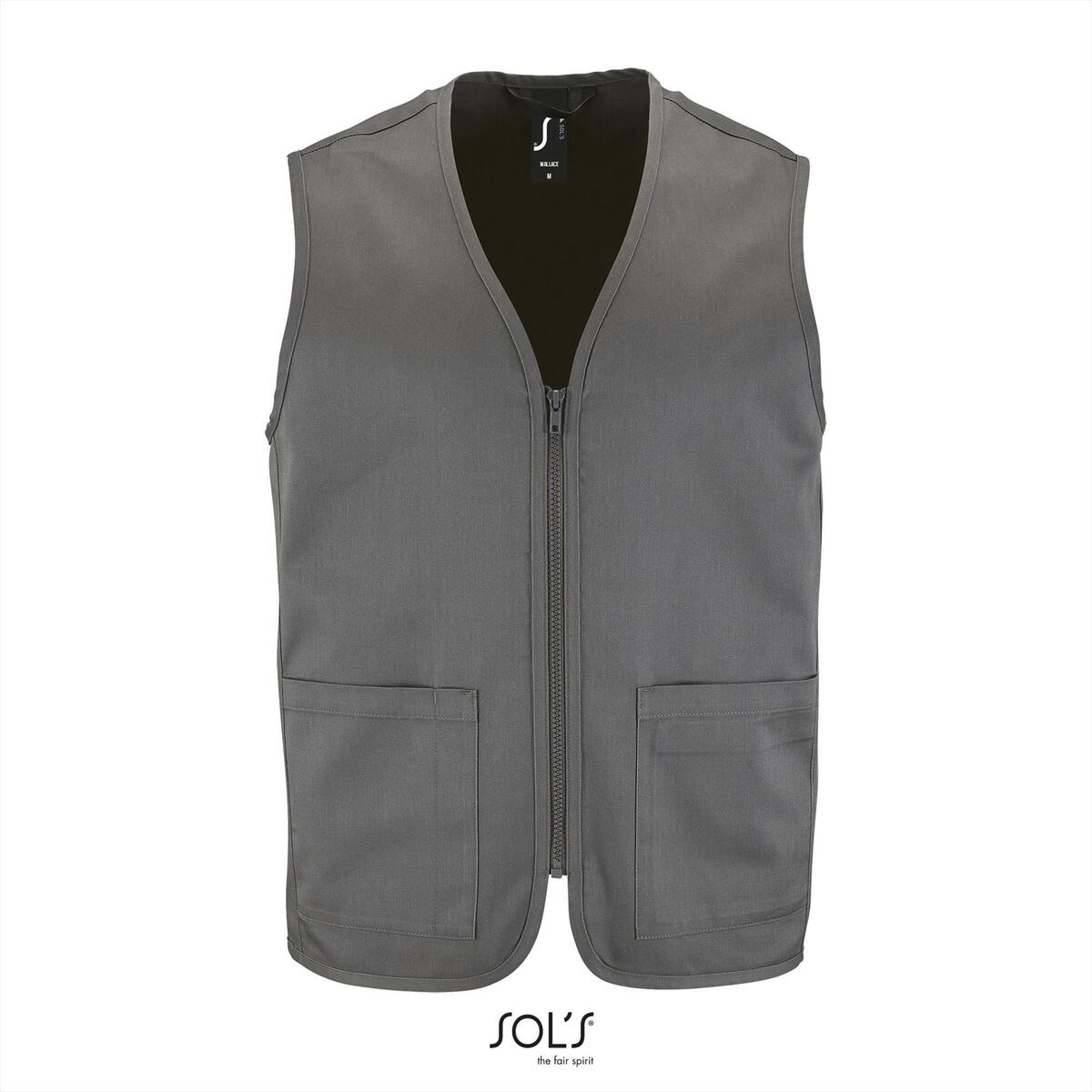 Unisex bodywarmer met een rits grijs