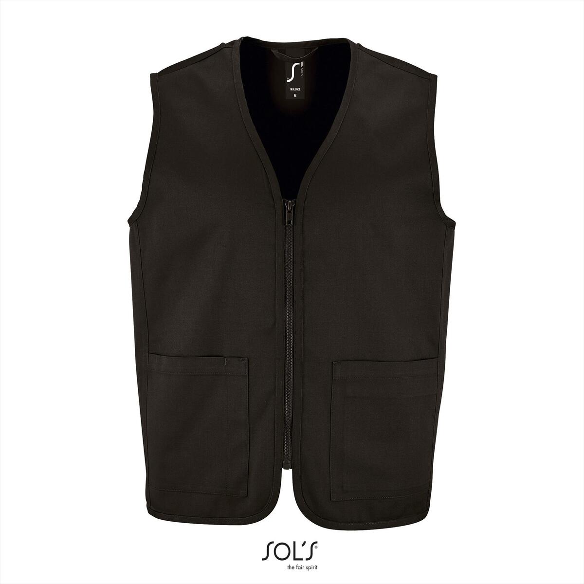 Unisex bodywarmer met een rits zwart