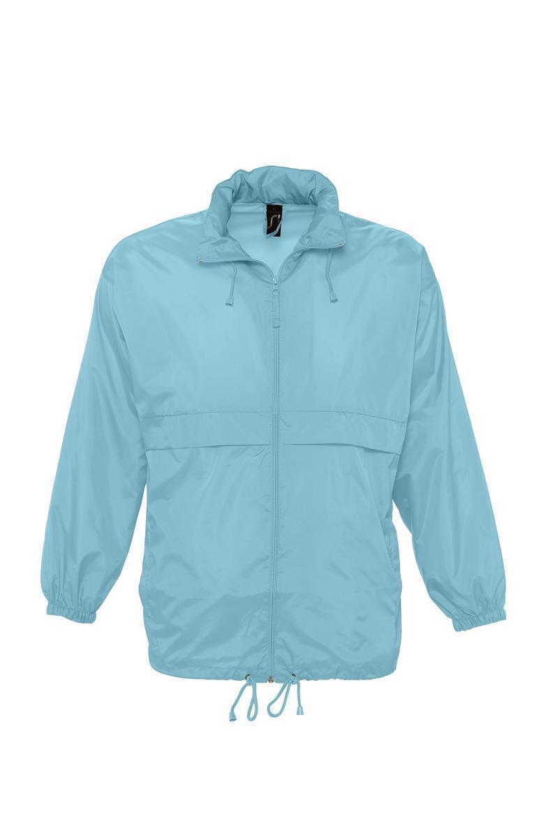 Unisex waterdichte windbreaker jas met een kap regenjas atoll blauw