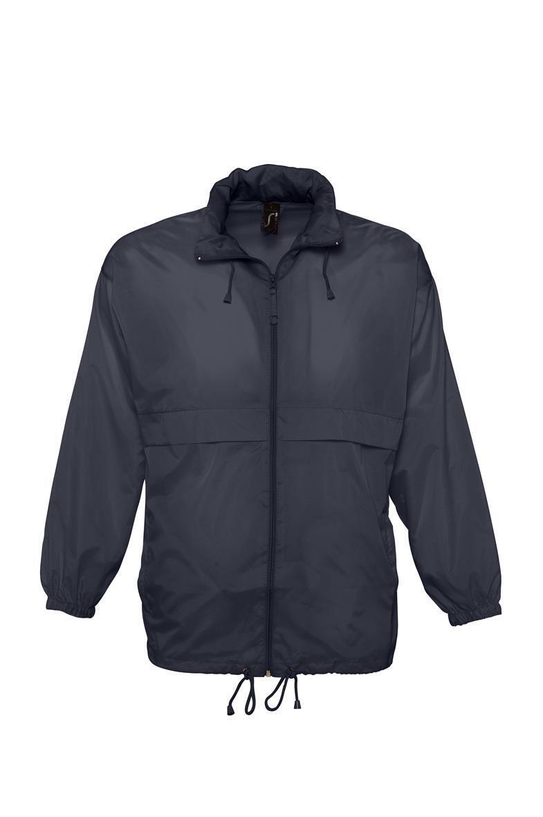 Unisex waterdichte windbreaker jas met een kap regenjas donkerblauw