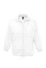 Unisex waterdichte windbreaker jas met een kap regenjas wit