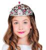 Zilveren tiara met roze edelstenen voor kinderen