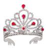 foto 4 Zilveren tiara met roze edelstenen voor kinderen