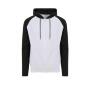 Baseball Hoodie heren heather grijs met zwart