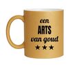 foto 1 Beker met gouden glitters voor een arts van goud
