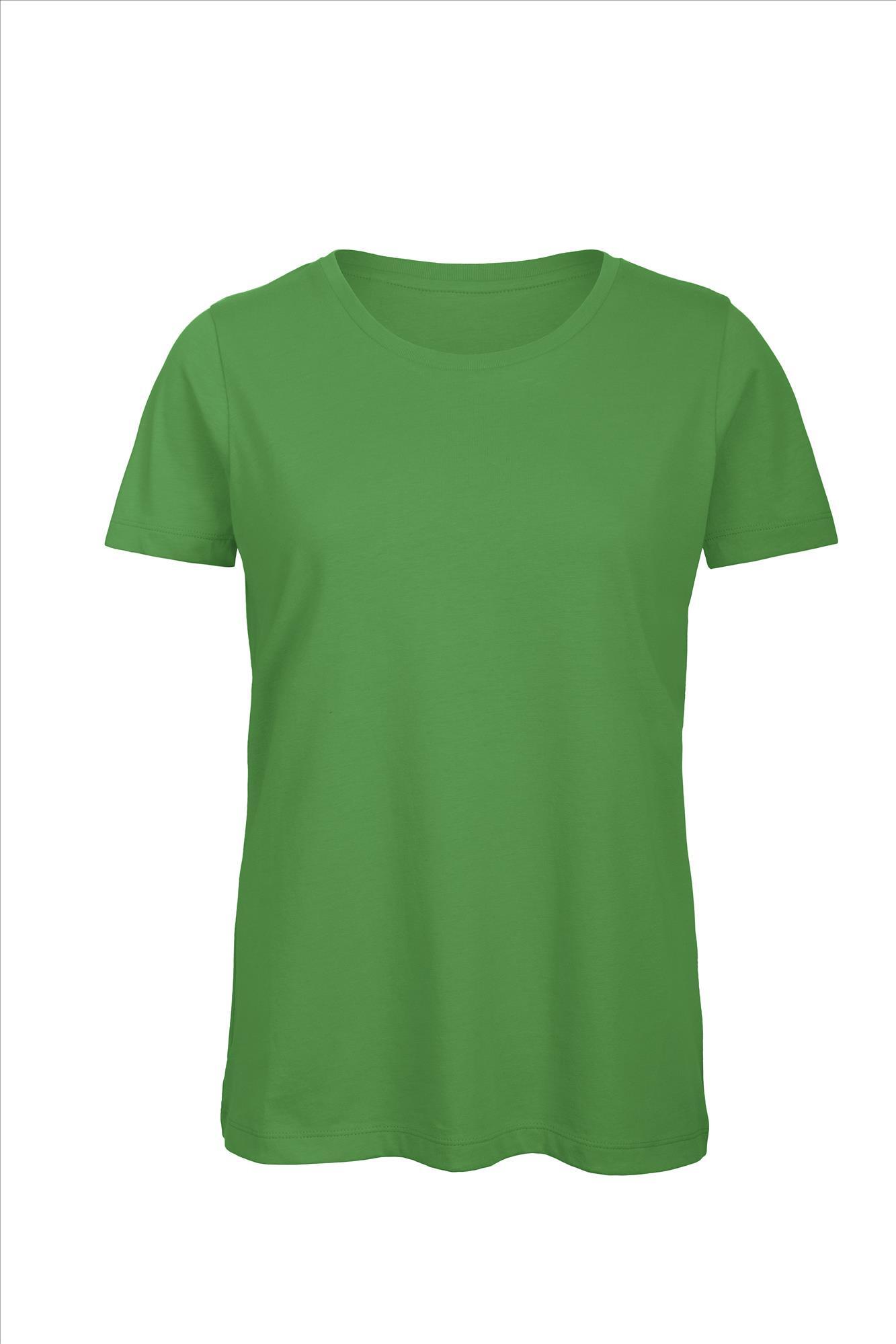 Biologische dames T-shirt real green te personaliseren bedrukbaar