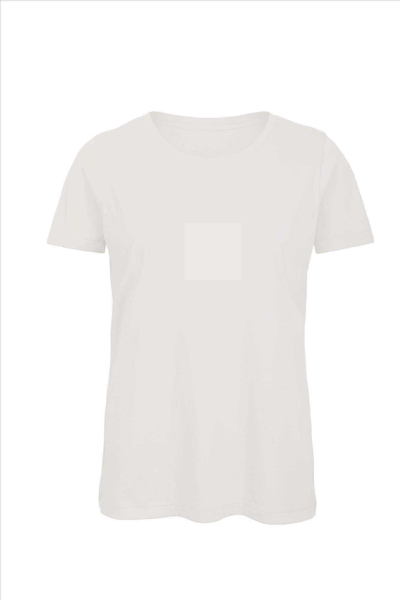 Biologische dames T-shirt wit te personaliseren bedrukbaar