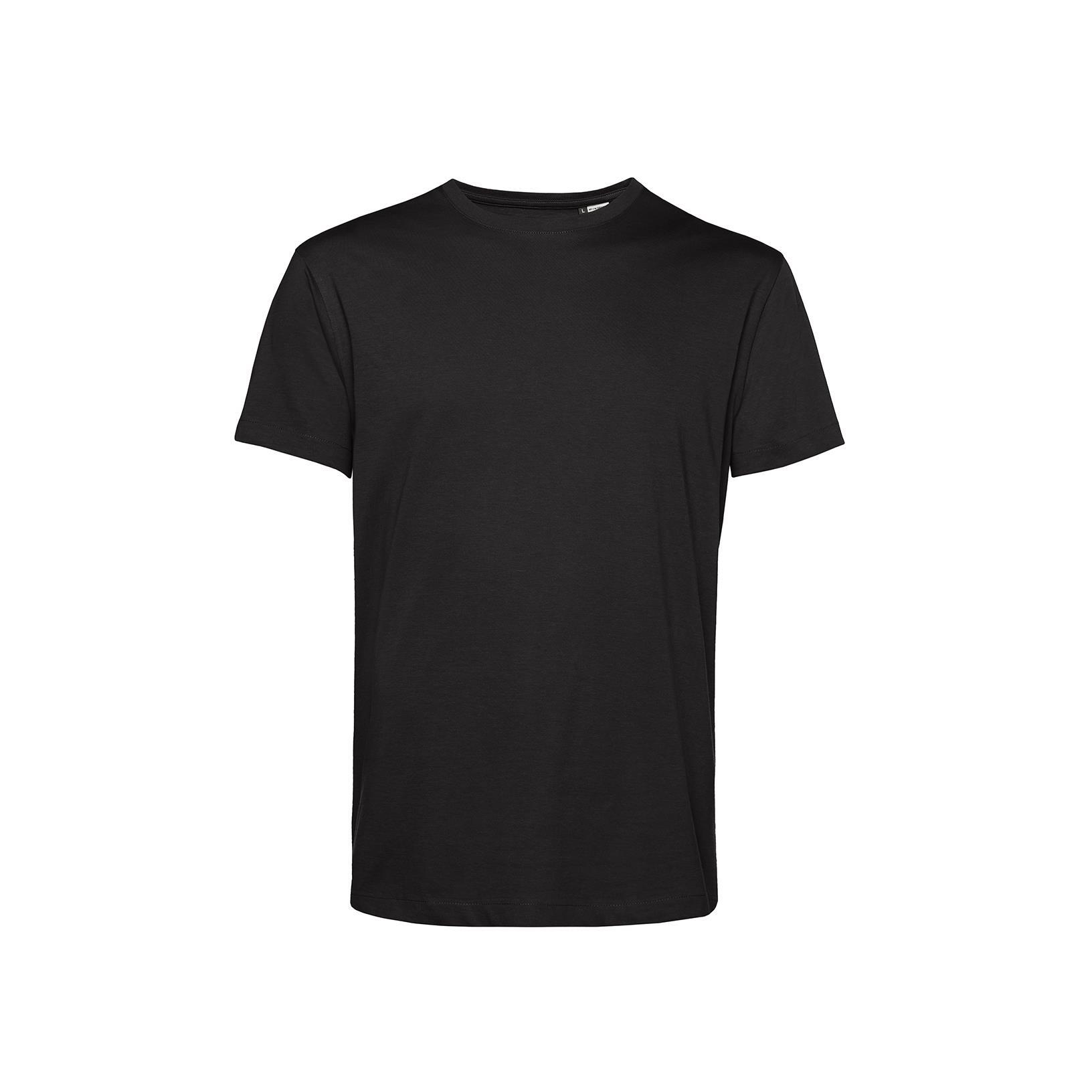 Biologische milieubewuste trendy T-shirt black pure heren te personaliseren