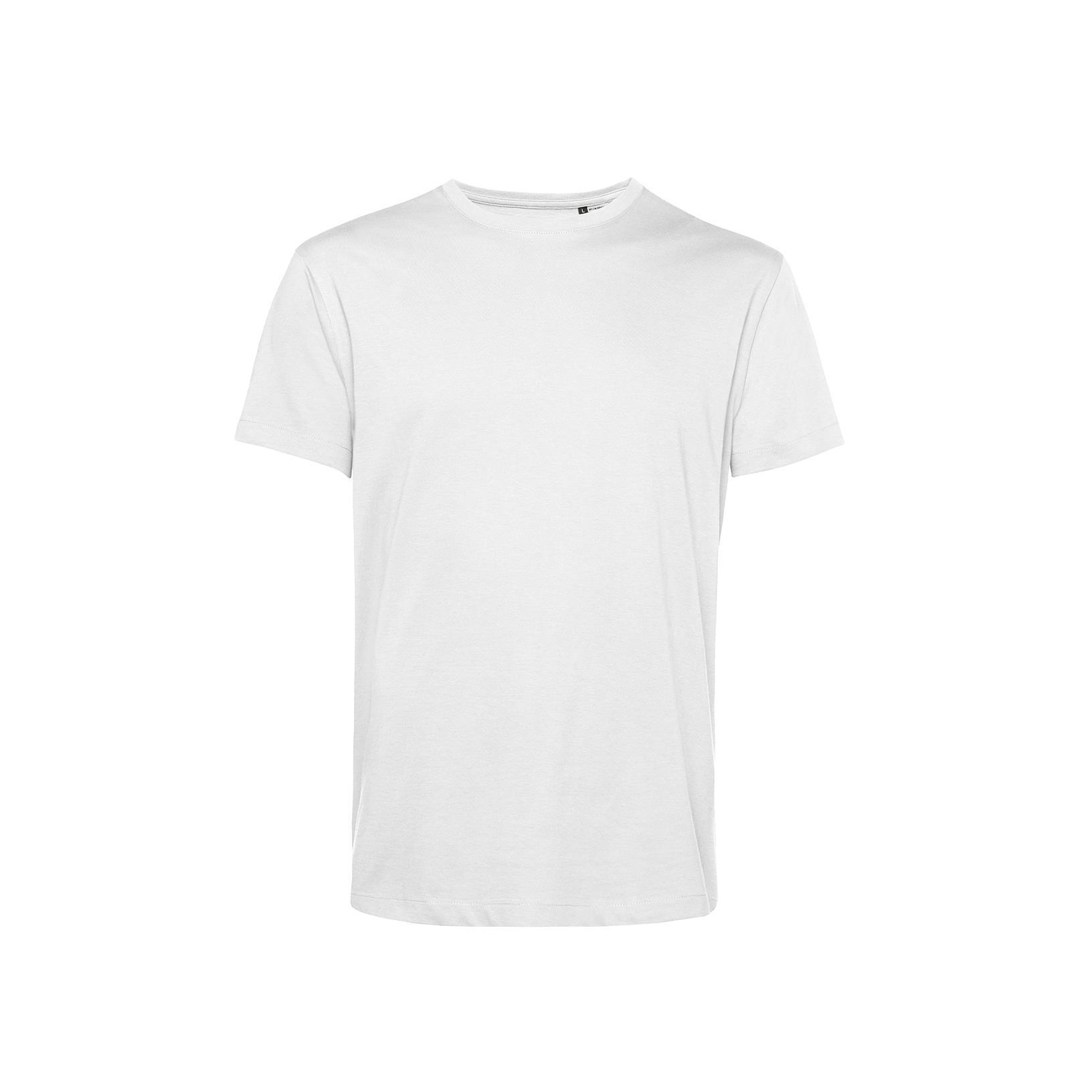 Biologische milieubewuste trendy T-shirt wit heren te personaliseren