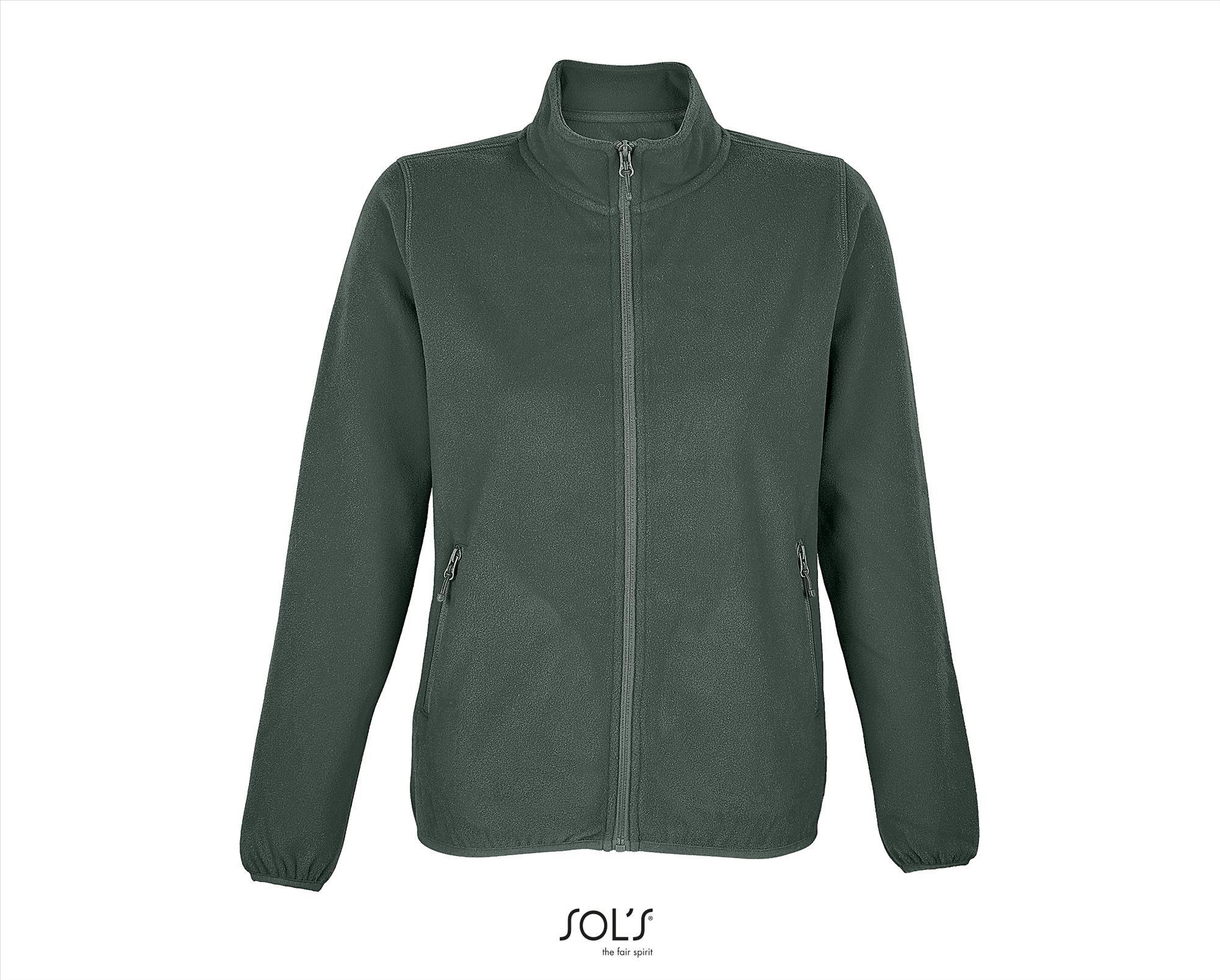 Dames fleece jacket forest groen van gerecycled polyester te personaliseren