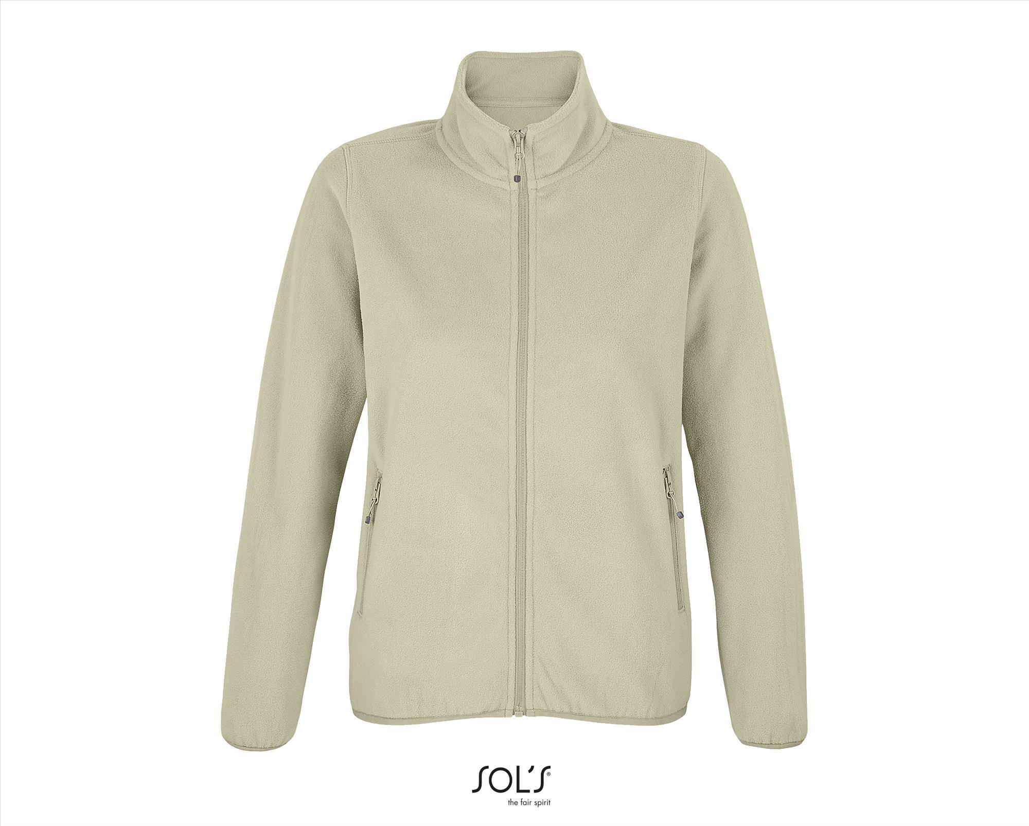 Dames fleece jacket touw kleurig van gerecycled polyester te personaliseren