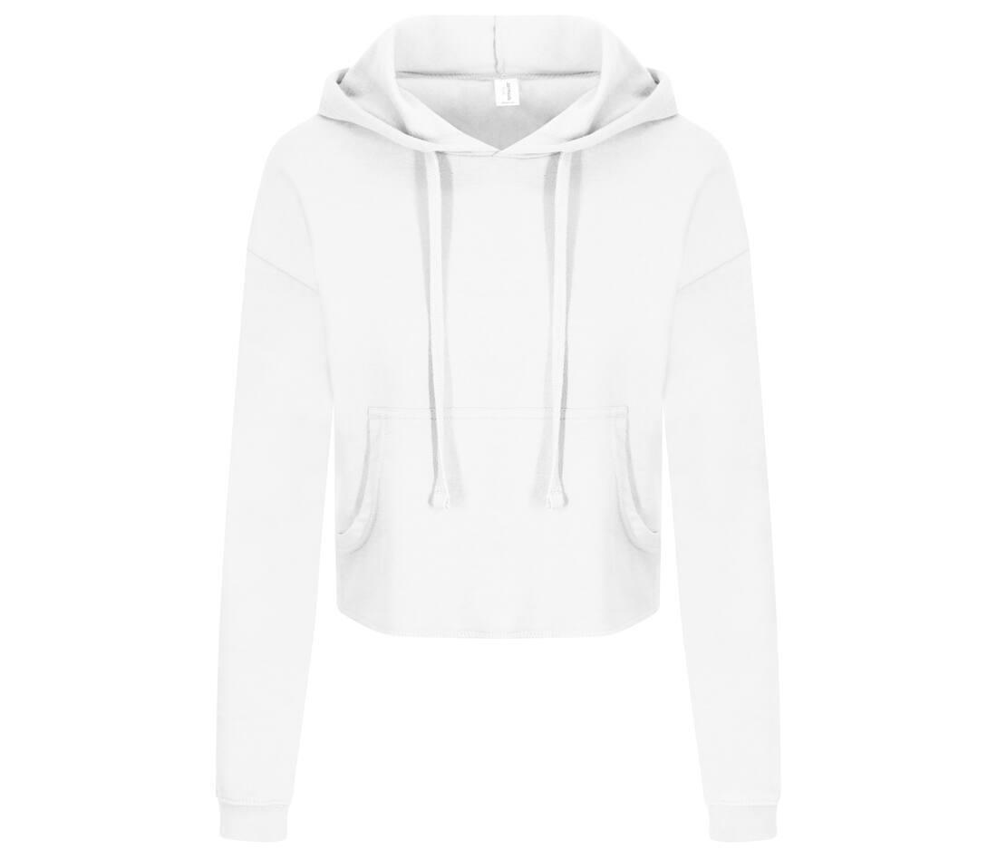 Dames hoodie arctic wit kort model