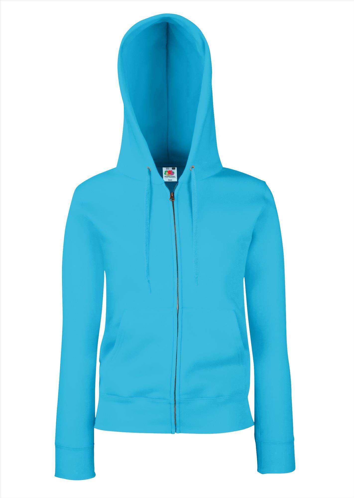 Dames hoodie azuur blauw personaliseren je eigen hoodie super vet