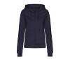 Dames hoodie donkerblauw bedrukbaar personaliseren met bedrijfslogo tekst afbeelding