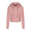Dames hoodie dusty roze kort model
