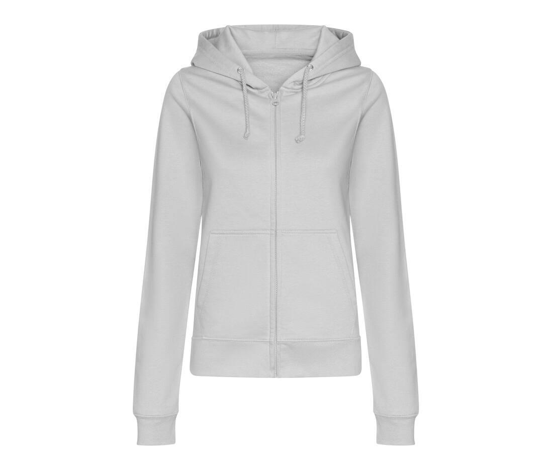 Dames hoodie heide grijs bedrukbaar personaliseren met bedrijfslogo tekst afbeelding