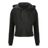 Dames hoodie jet black kort model