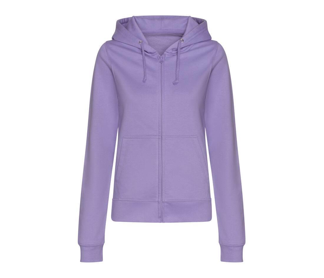 Dames hoodie lavendel bedrukbaar personaliseren met bedrijfslogo tekst afbeelding