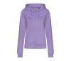 Dames hoodie lavendel bedrukbaar personaliseren met bedrijfslogo tekst afbeelding