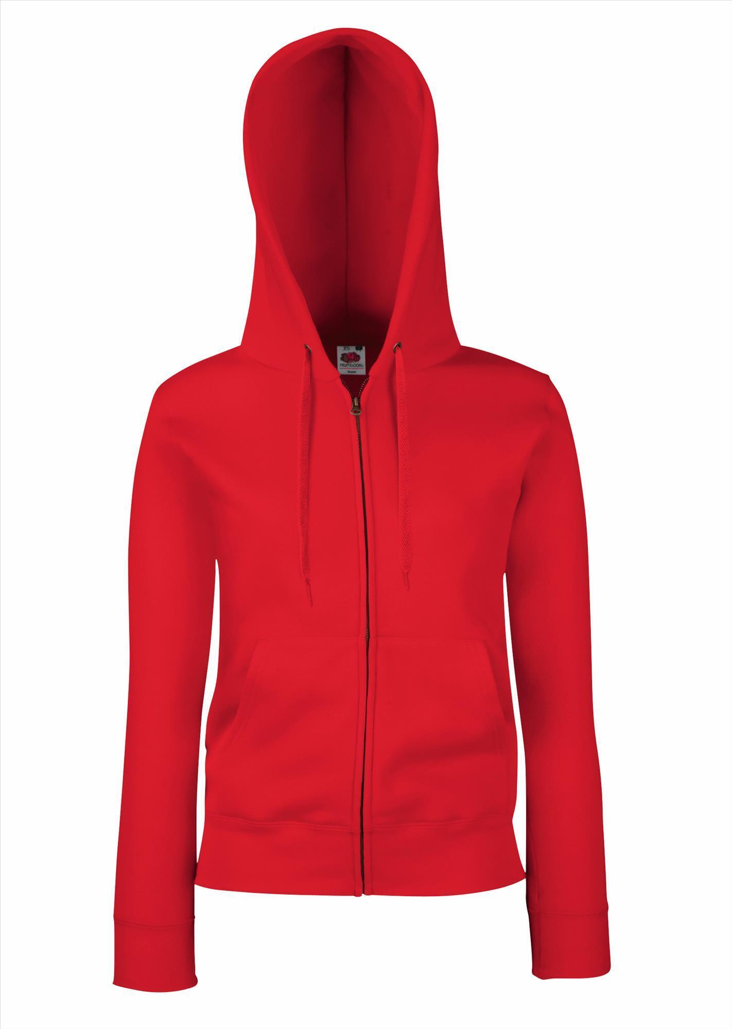 Dames hoodie rood bedruk je eigen hoodie