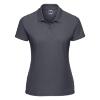 Dames polo donkergrijs perfect voor bedrukking te personaliseren