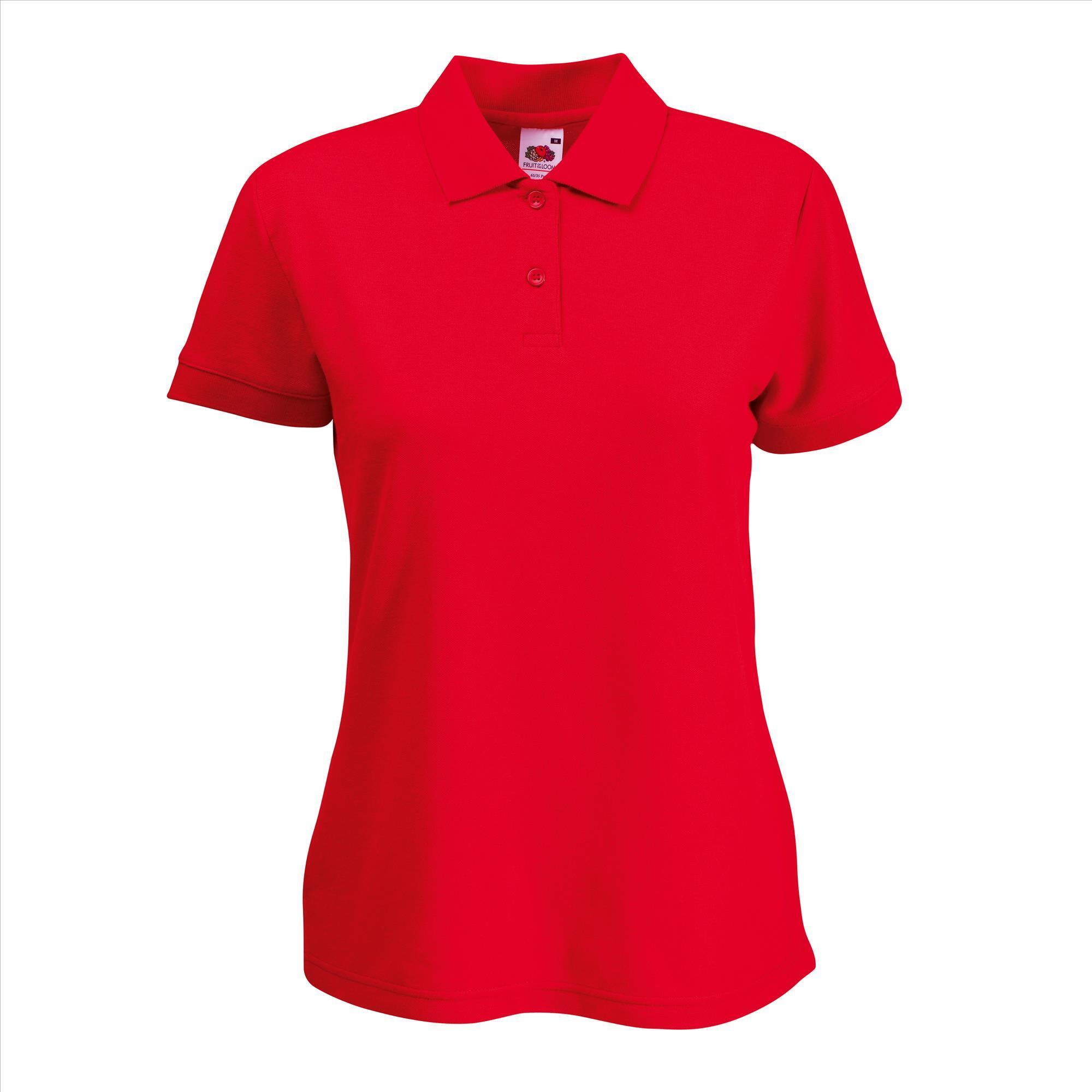 Dames polo rood te personaliseren bedrukken polo