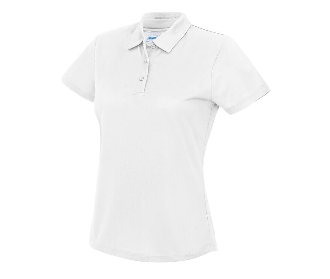 Dames polo sport shirtje wit bedrukbaar te personaliseren